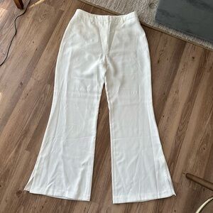 Aqua Silky Trousers in White Size M